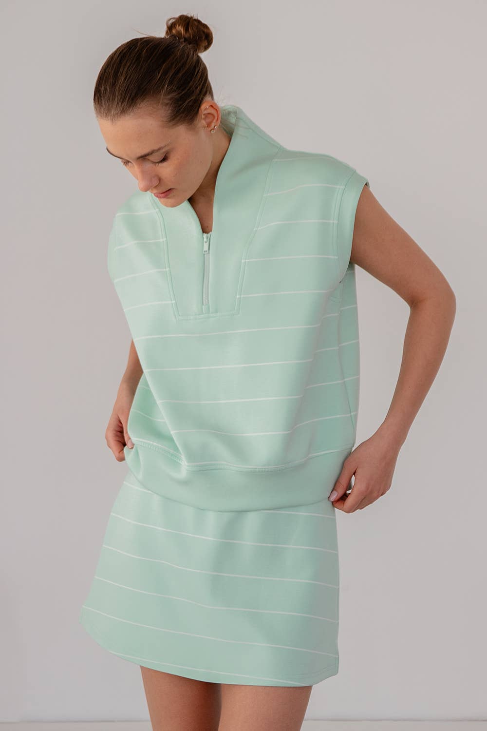 Rae Mode - Wholesale Athletic Skirt - Women's - MODAL SCUBA STRIPE SKORT11