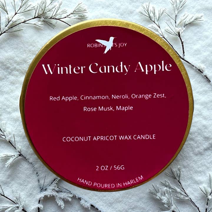 ROBINSON'S JOY - Wholesale Reiskaarsen - Winter Candy Apple 2 oz Reiskaars0