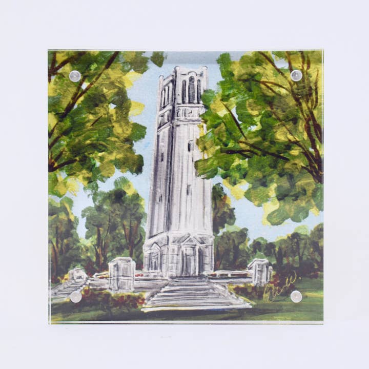 HAVE MERCY LLC - Wholesale Art Print - NCSU Landmark Acrylic Block - 4x4