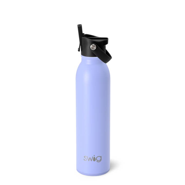 Hydrangea Flip + Sip Water Bottle (20oz) for wholesale by Swig Life