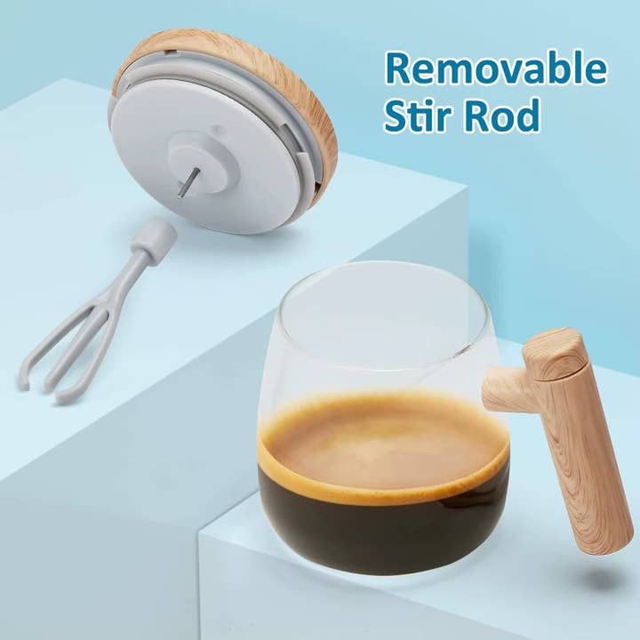 VIGOR – wholesale Kitchen appliance – Electric Self Stirring Mug with Heating Base and Lid High9