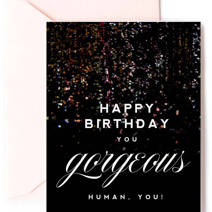 Kitty Meow Boutique - Wholesale Birthday Card - Happy Birthday Gorgeous - Stylish Birthday Greeting Card