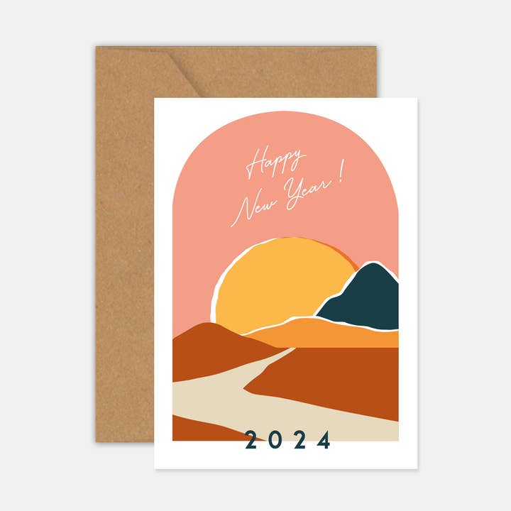 Carte de voeux coucher de soleil pour la vente par L'ART DU PAPIER