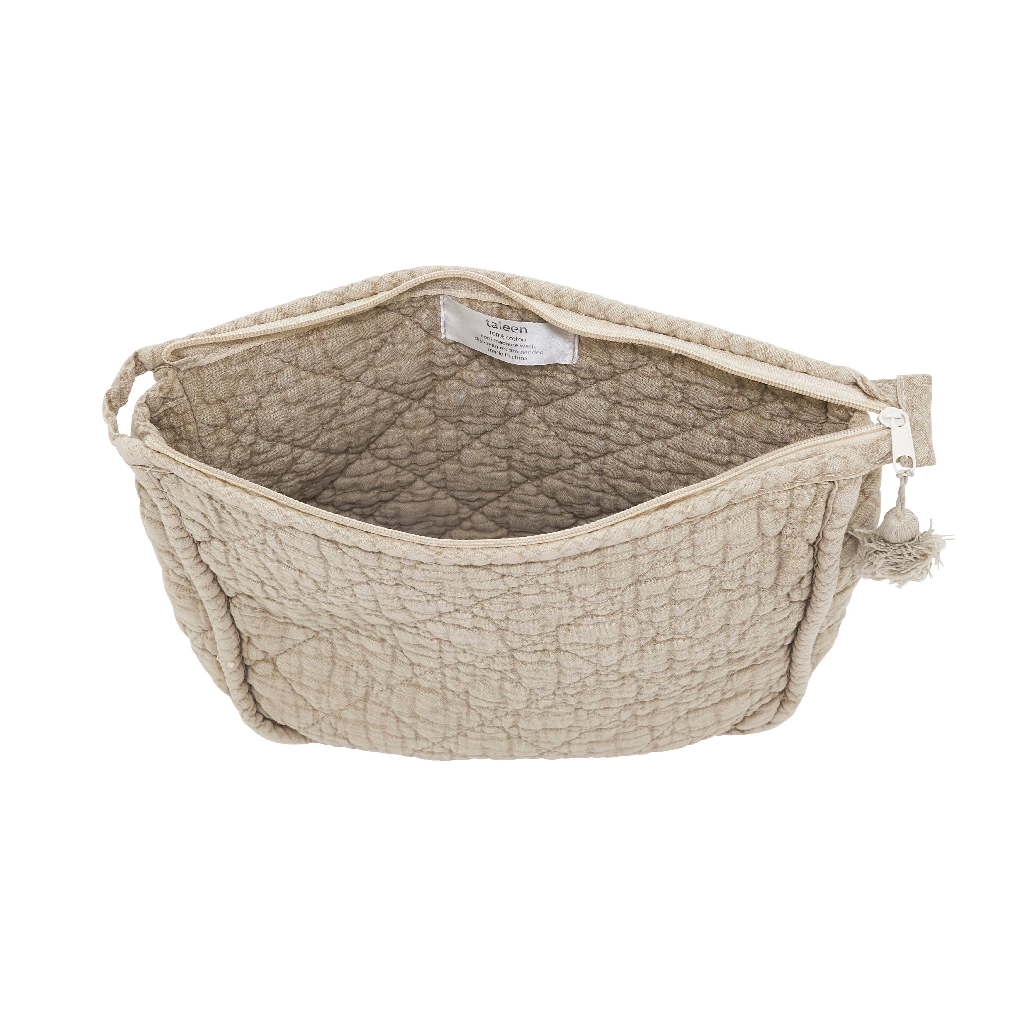 Saro Lifestyle – bolsa de maquilhagem e cosméticos por atacado – Bolsa de Cosméticos Acolchoada de Algodão Suave9