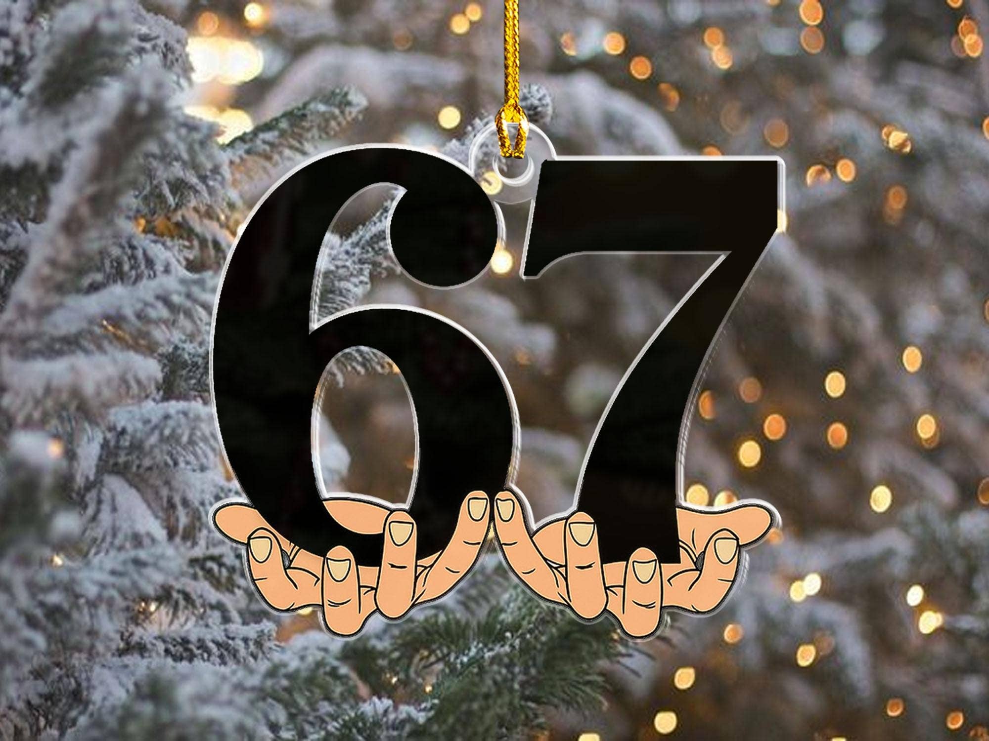 Embrova - Wholesale Ornament - Custom Name Viral 67 Acrylic Ornament, Six Seven Ornament3