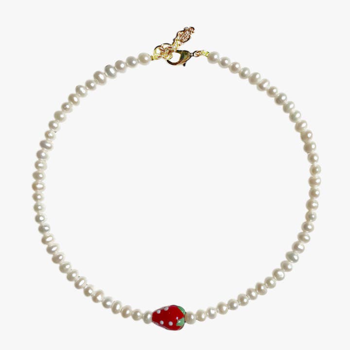 HELLES - Wholesale Beaded/Pearl Necklace - STRAWBERRY NECKLACE