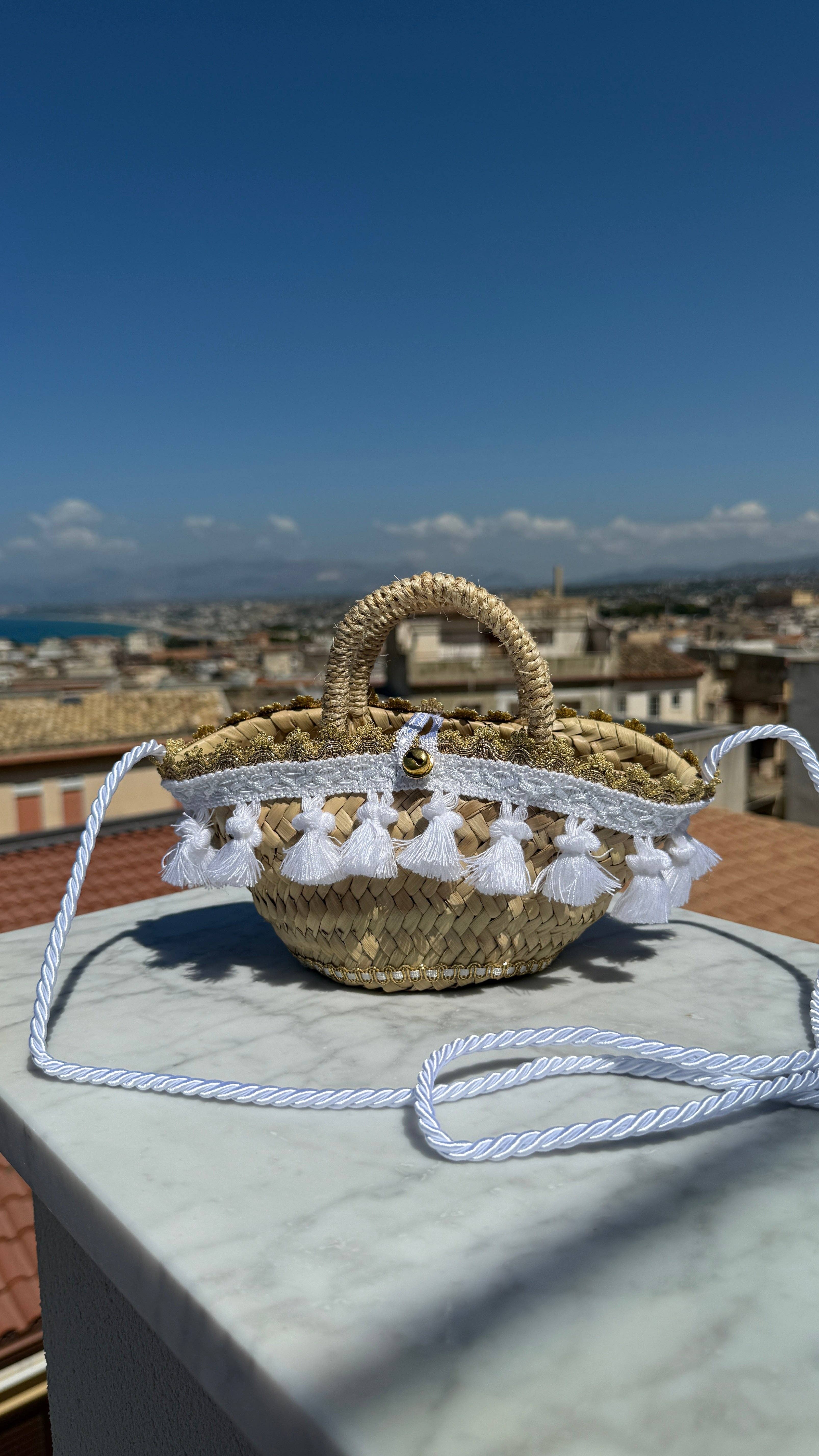 Oriana Lamarca Designs - Wholesale Beach Bag - Nica Nica Bianca Francia Sicilian Coffa1