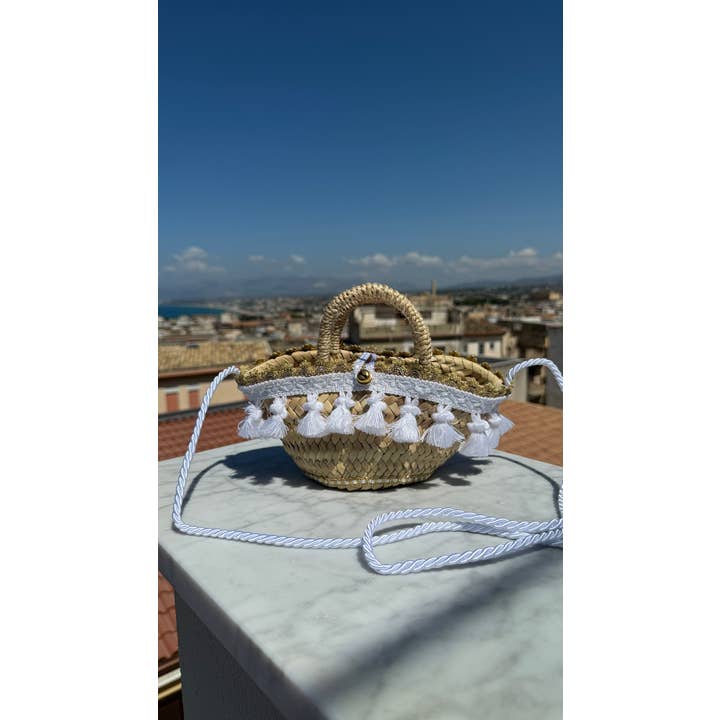 Oriana Lamarca Designs - Wholesale Beach Bag - Nica Nica Bianca Francia Sicilian Coffa1