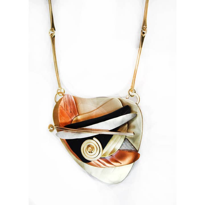 Whitney Designs Ltd. - Wholesale Pendant/Charm Necklace - Tapestry Necklace  Polymer Clay Sterling and Brass0