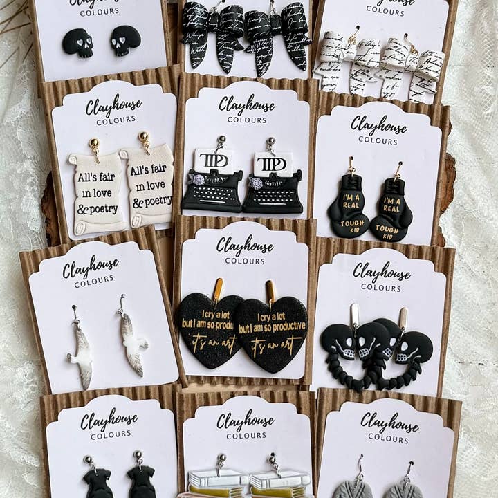 Clayhouse Colours - Wholesale Dangle Earrings - Taylor Swift The Tortured Poets Dept | Swiftie Earrings 26
