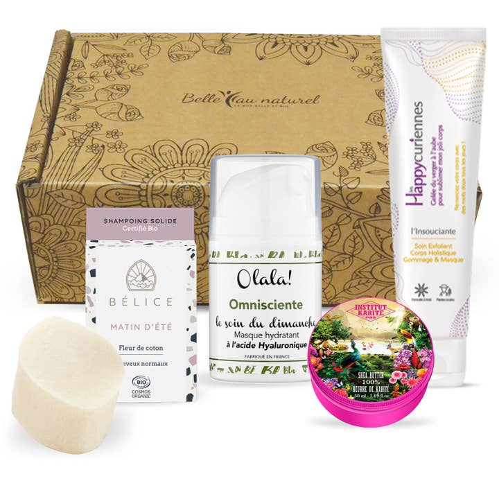 Set of 4 organic and French treatments “Winter Sweetness” for wholesale by Belle au Naturel