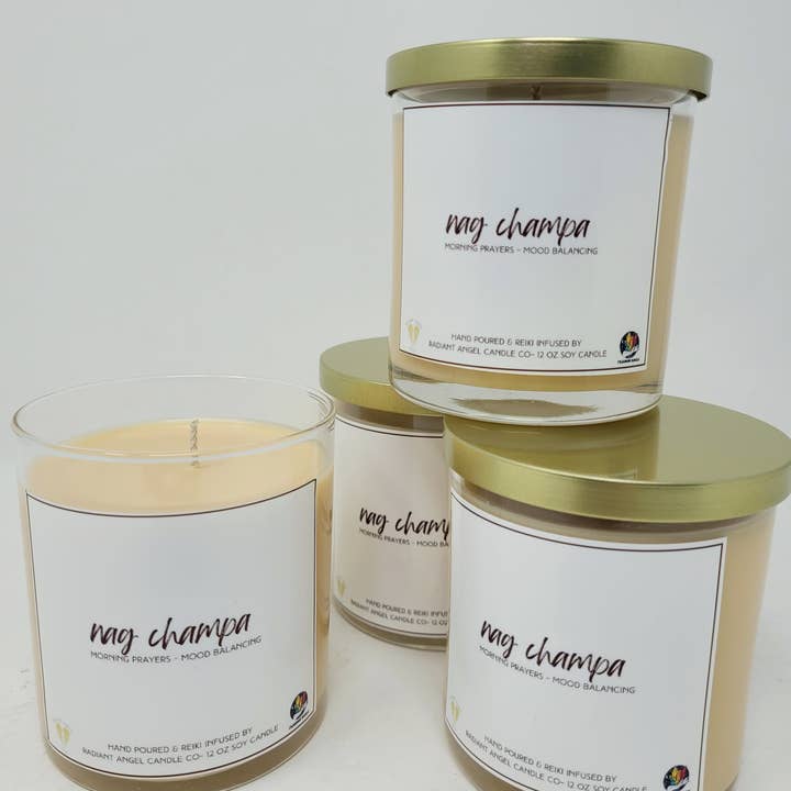 Radiant Angel Candle Co - Vente Bougie en bocal - Bougie Nag Champa