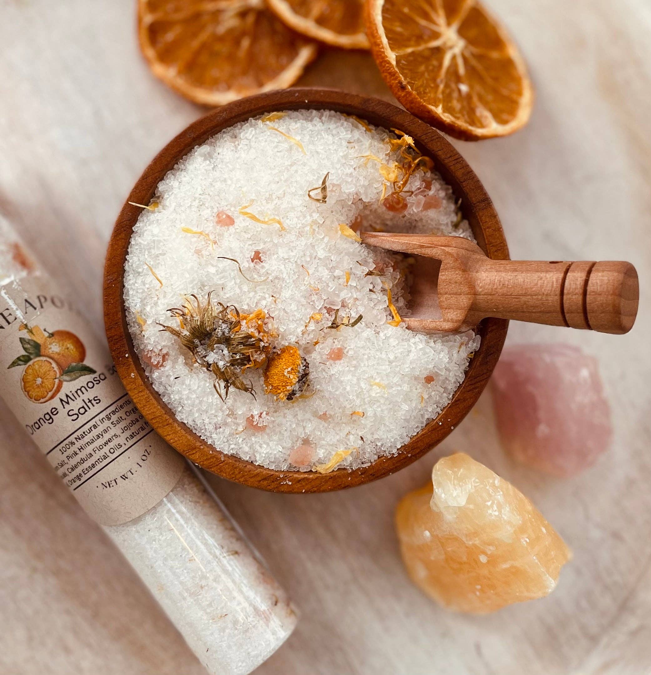 Sage & Stone Apothecary - Wholesale Bath Salts - Orange Mimosa Herbal Bath Salt Tube4