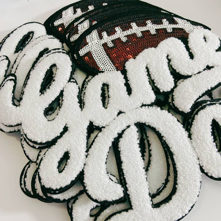 TEELUX - Wholesale Patch - 11” GAME DAY FOOTBALL - Sequins and Chenille Patch2