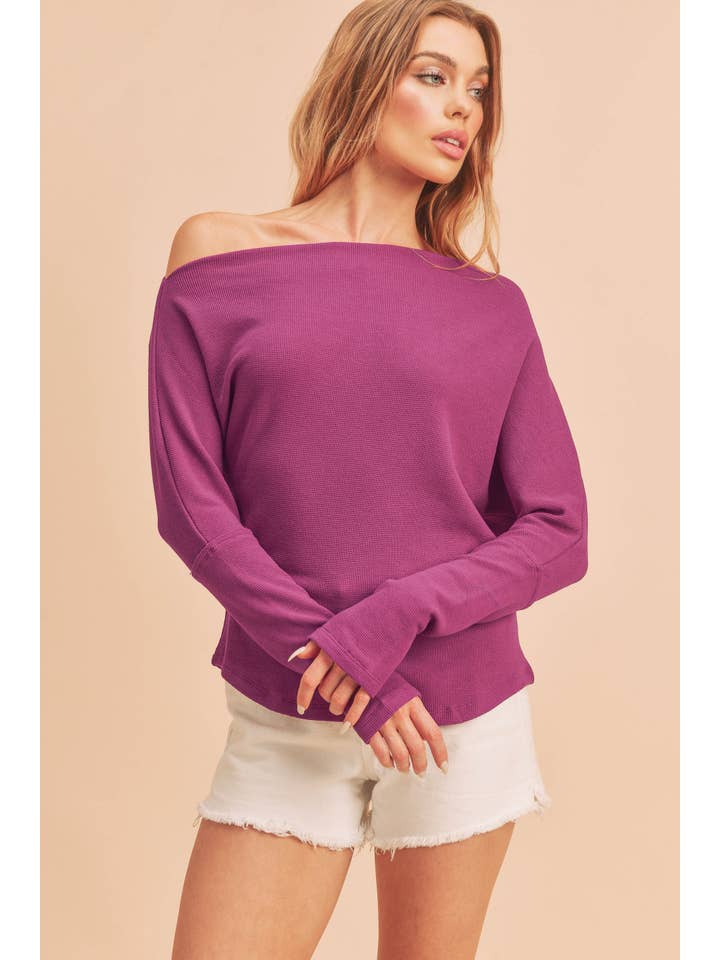 AEMI + CO - Wholesale Knit Top - Women's - 8114BN Lula Thermal Top