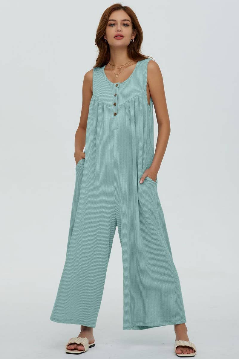 NINEXIS - Wholesale Jumpsuit - Women's - CWSJS0720_SOLID COLOR CASUAL LOOSE POCKET JUMPSUIT4