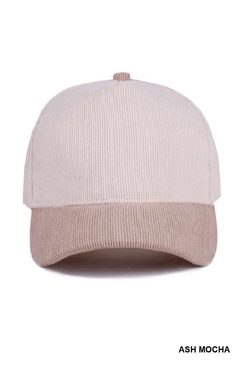 Vanilla Monkey - Vente Casquette de baseball – unisexe - Casquette en velours côtelé bicolore simple0