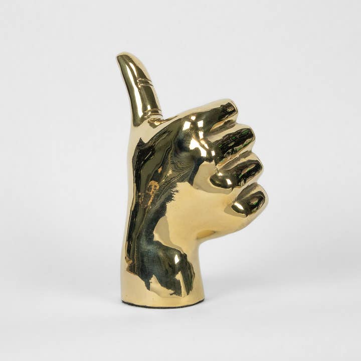 PRIZE - Wholesale Sculpture - Thumbs Up or "Gig 'Em, Aggies" Hand Sculpture in Brass