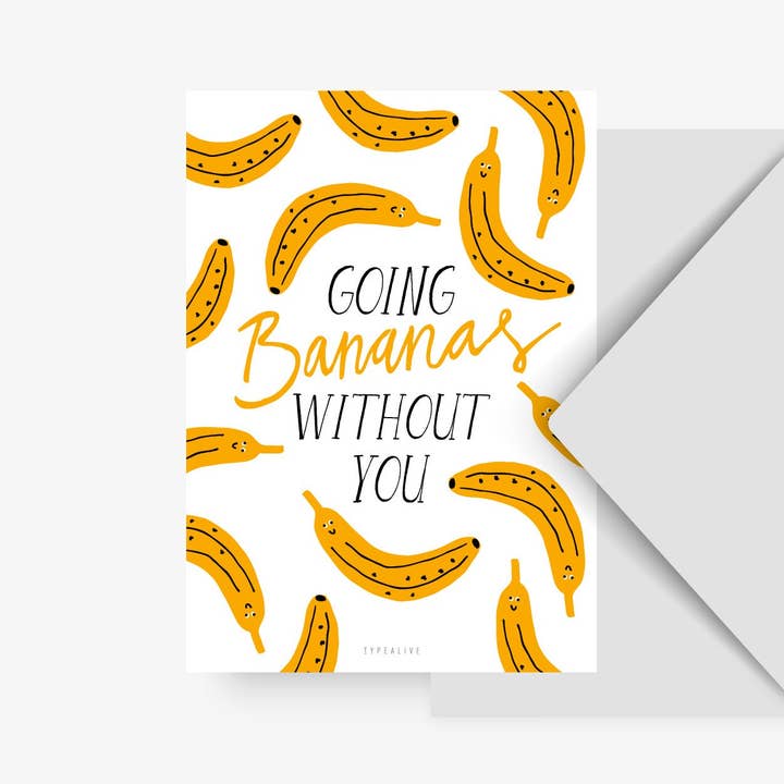 Postcard/Going Bananas for wholesale by typealive