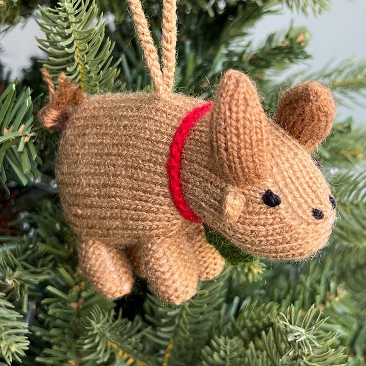 Enfeite de Natal em lã de malha de vaca por atacado de Ornaments 4 Orphans