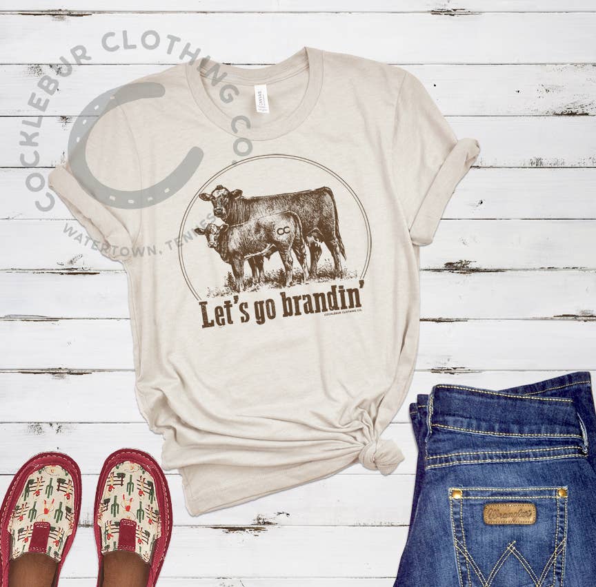 Cocklebur & Co. - Vendita all'ingrosso Maglietta stampata - Donna - T-shirt Let's go Brandin' Graphic1