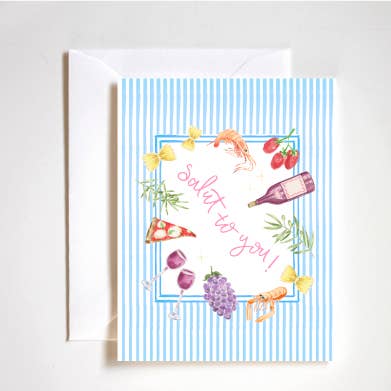 salut to you greeting card for wholesale by Stephanie Tara Stationery