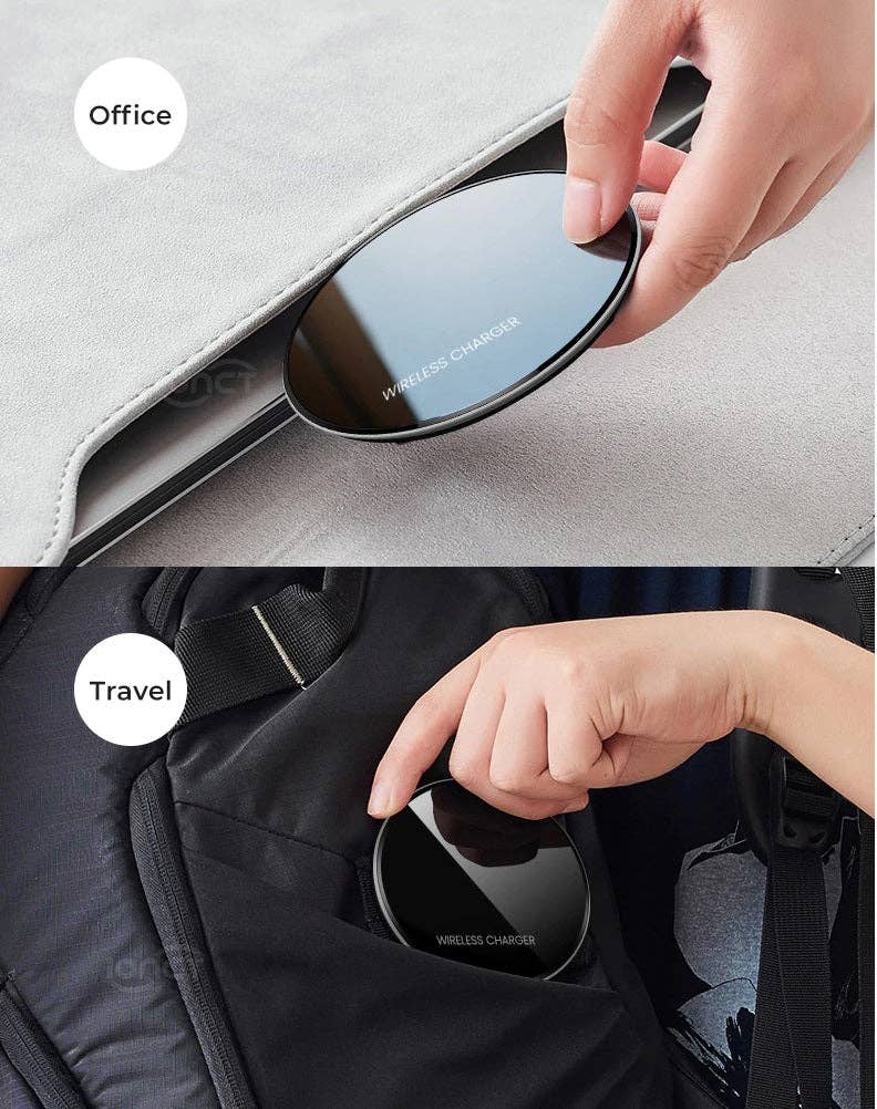 Black 10W Fast Wireless Charger Charging Pad For Qi Enabled Device for wholesale on Faire13