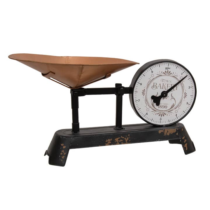 Town Bakery Distressed Metal Decorative Scale for wholesale by Col House Designs