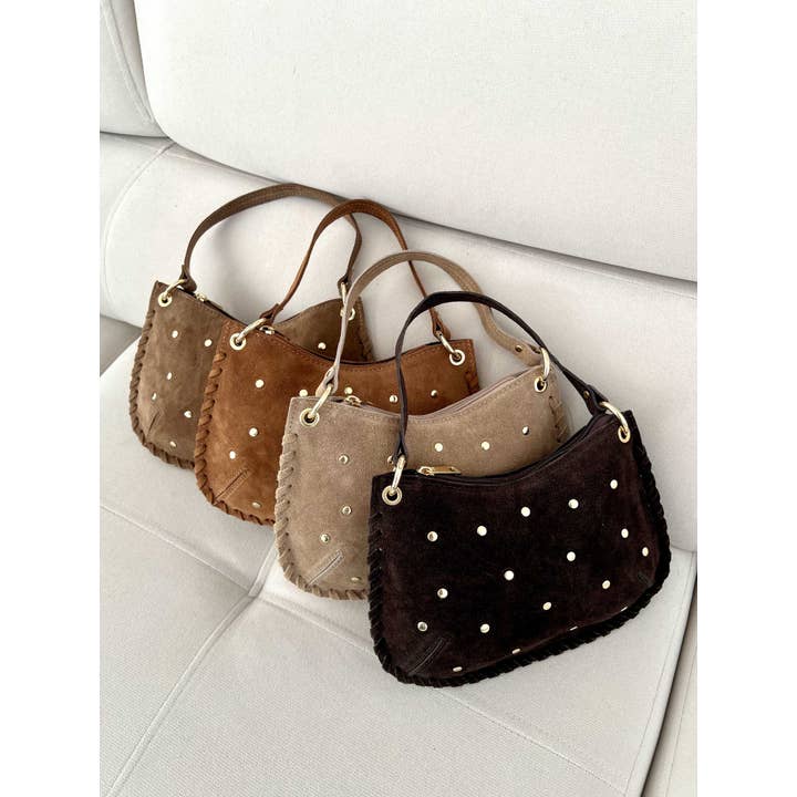 Anais - Wholesale Shoulder Bag - Women's - Anna 61001 studded shoulder bag in split leather16