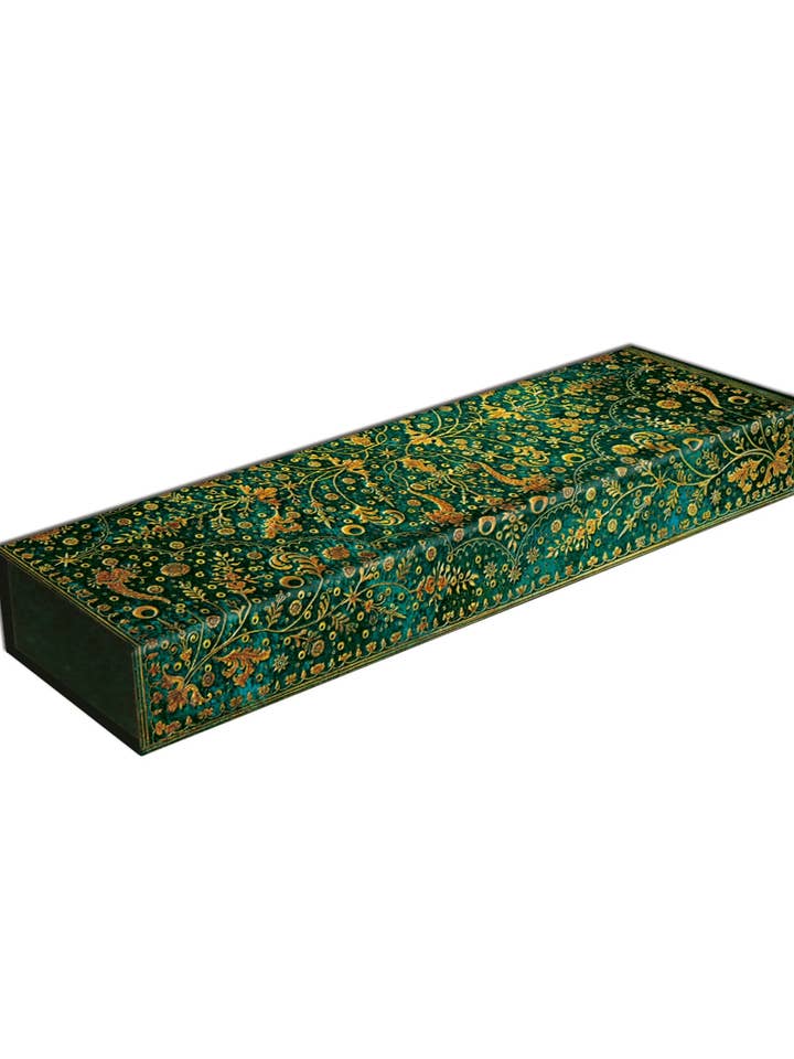 Paperblanks Emerald Flower Pencil Case for wholesale by Chronicle Books