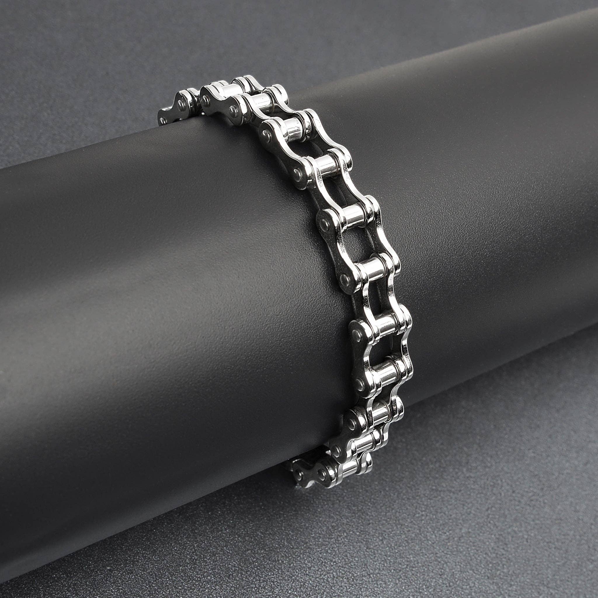 WJW - Wholesale Link & Chain Bracelet - Stainless Steel Bike Chain Bracelet1