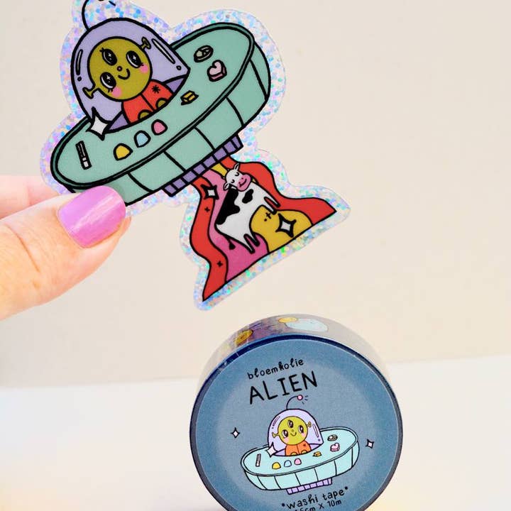 Bloemkolie - Wholesale Washi Tape - Alien Washi Tape / Cute Quirky Kawaii Stationery