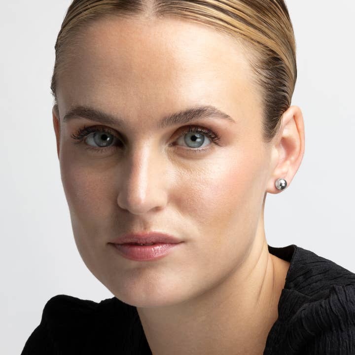 Luxenter - Vendita all'ingrosso Orecchini a bottone - Orecchini finitura argento - Gnis1