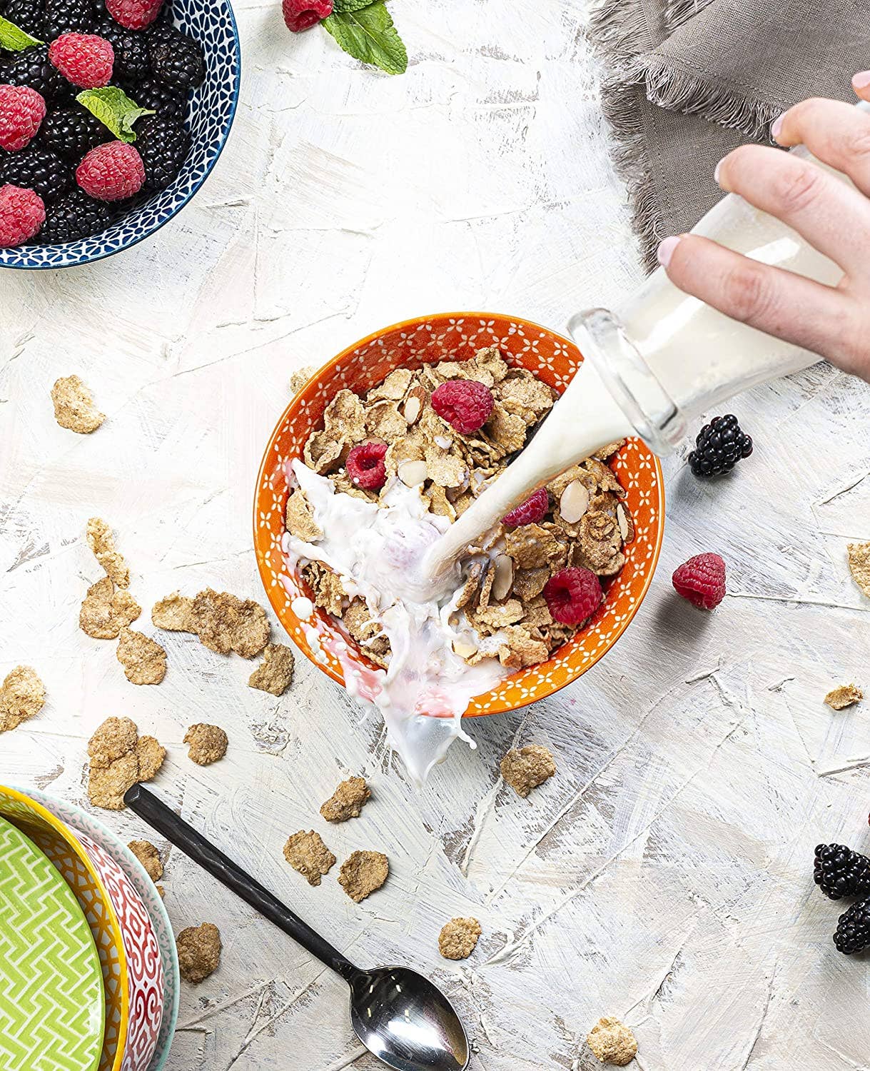 Kook - Wholesale Bowl - Kook Geometric Cereal Bowls, 18 oz, Set of 62