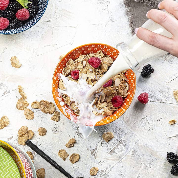 Kook - Wholesale Bowl - Kook Geometric Cereal Bowls, 18 oz, Set of 62