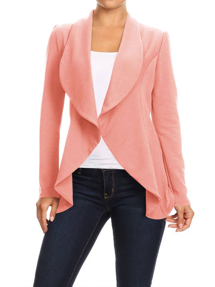 MOA COLLECTION - Wholesale Blazer - Women's - Women's Casual Office Work Basic Blazer Jacket S-3XL56