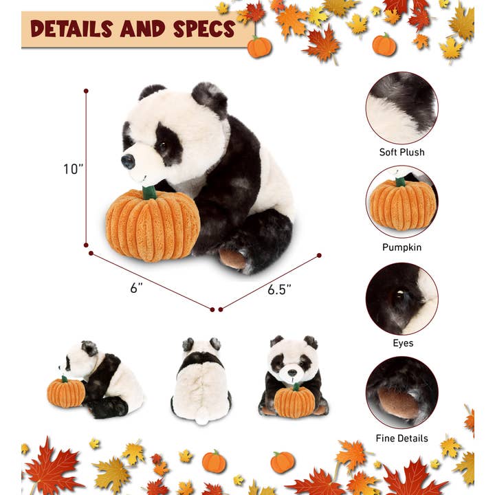 Cota Global - Wholesale Stuffed/plush toy – Kids & baby - Plush Pumpkin - Super Soft Plush - Squat Panda 7 Inch2