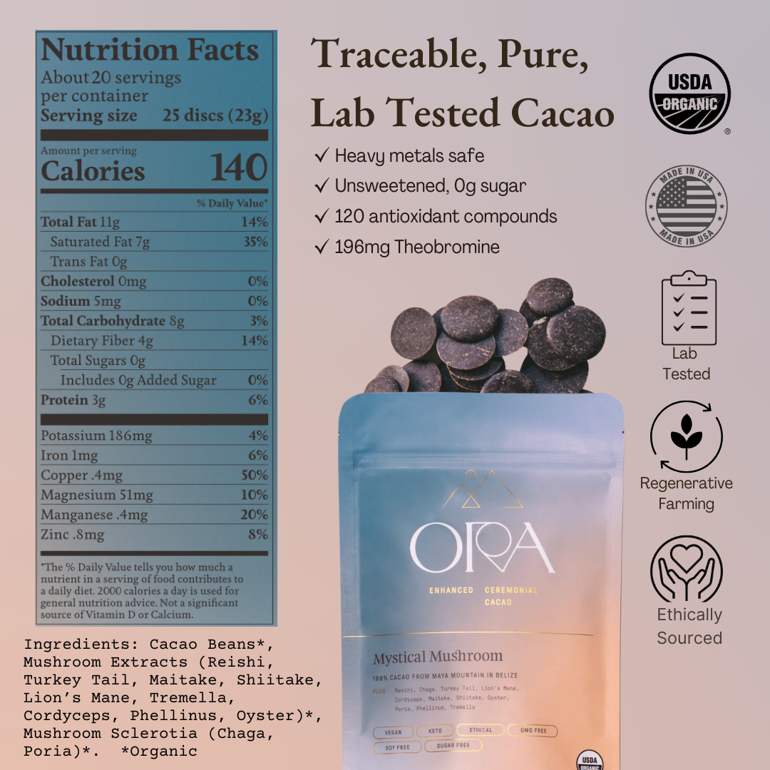 Ora Cacao - Wholesale Hot Cocoa Mix/Kit - Mystical Mushroom Cacao - Organic Ceremonial Chocolate1