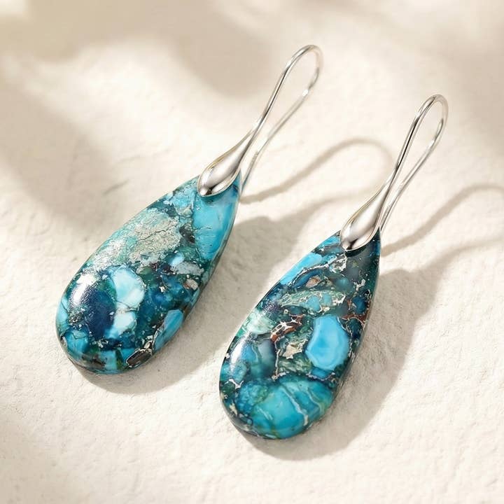 Ocean Energy Protection Teardrop Earrings for wholesale by Cape Diablo