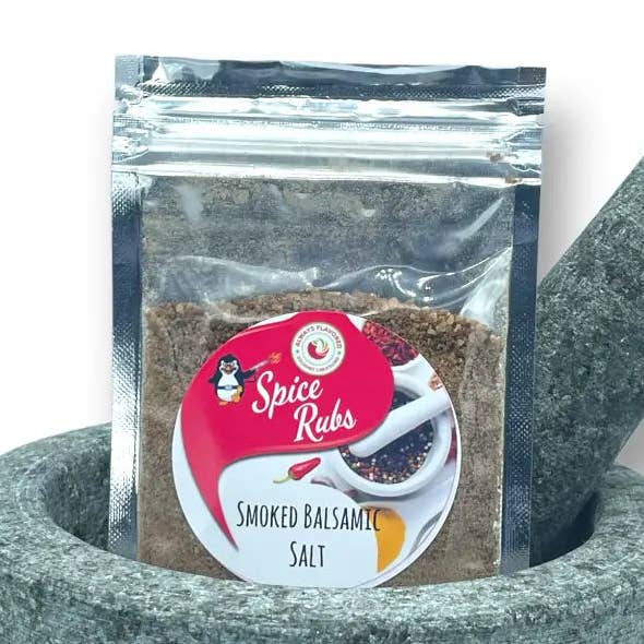 Smoked Balsamic Salt for wholesale by Always Flavored