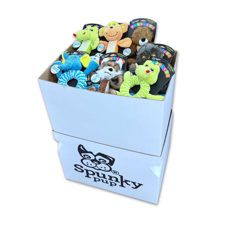 Spunky Pup - Wholesale Pet Plush Toy - Dog - Dump Bin Floor Displays