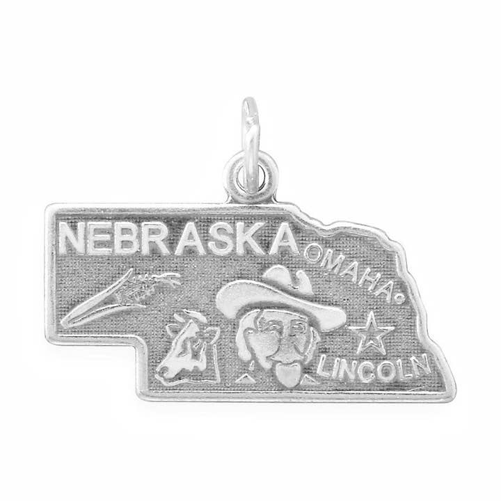 Breloque de l'État du Nebraska pour la vente par Silver Stars Collection