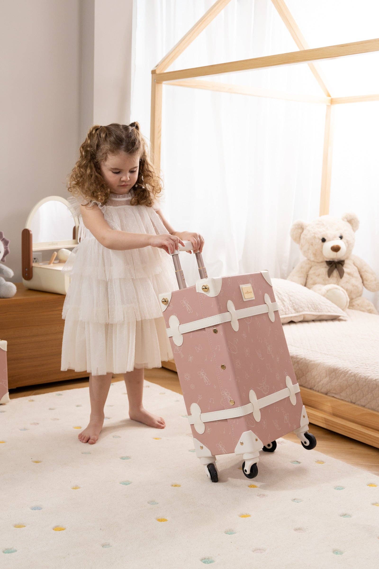 Coco Village - Wholesale Luggage - Kids - Vegan Leather Carry-On Suitcase - Ballerina1