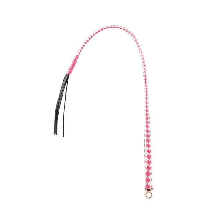 Japanese Professional Dominatrix Customized Whip-Pink & Whit for wholesale by Liebe Seele