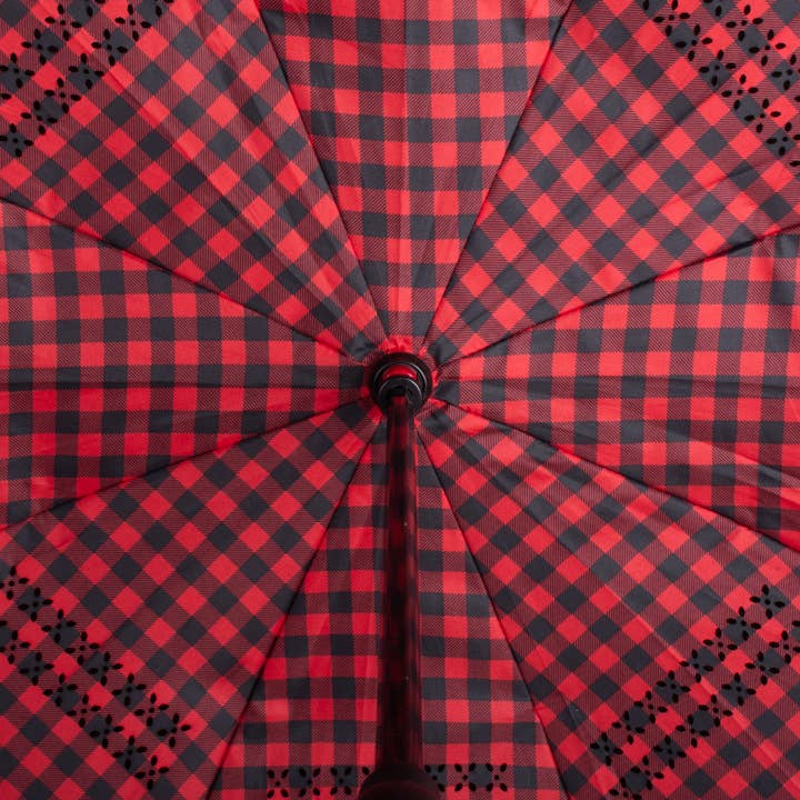Selini New York - Wholesale Umbrella - Unisex - Inverted Gingham Checkered Umbrella4