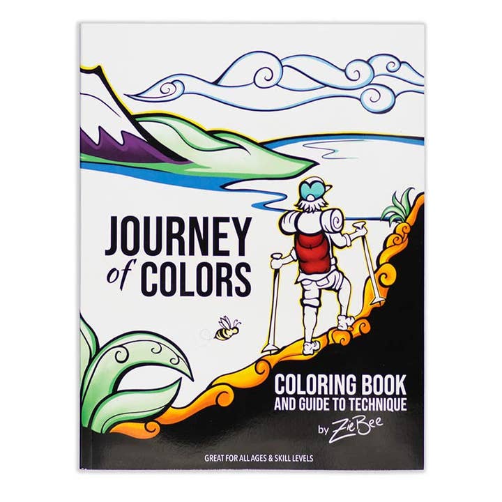 Livre de coloriage « Voyage des Couleurs » et Guide de la Technique pour la vente par ZieBee Media
