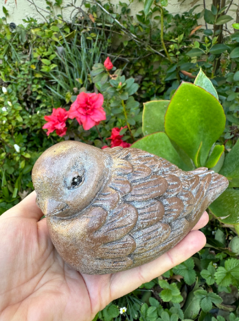 Backyard Stone Art - Wholesale Outdoor Ornament/Decor - Adorable Concrete Puffy Chubby Bird Statue Figurine2