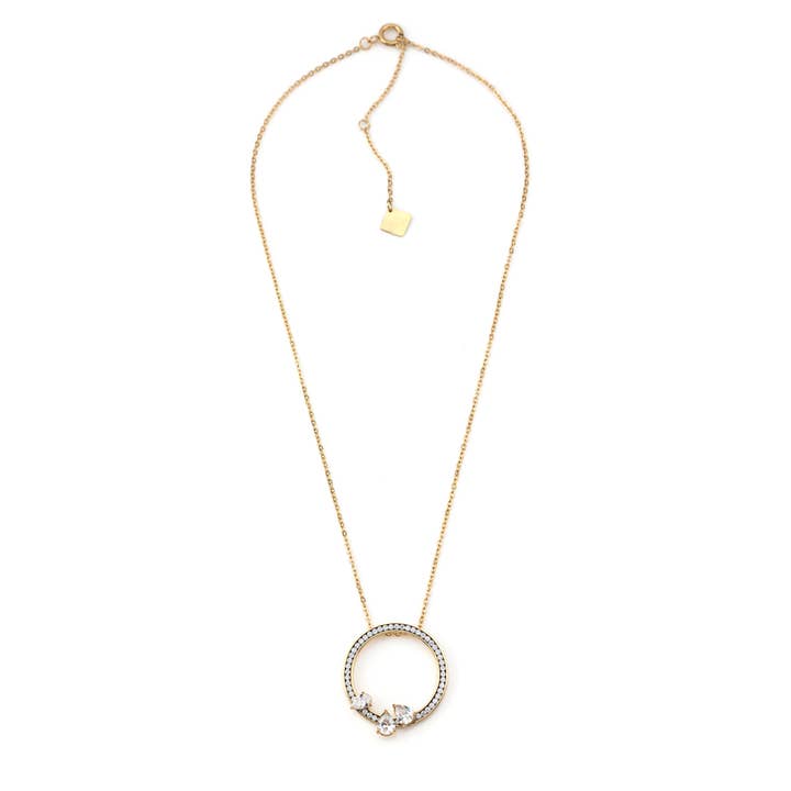 Collier en Acier avec Diamants GKN241204021 pour la vente par Shebiju