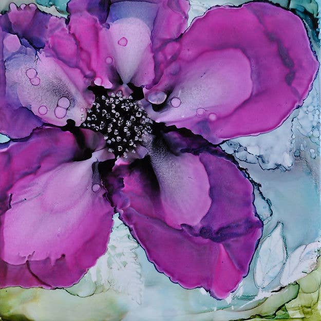 Mia Alcohol Ink Fine Art Print for wholesale by Angie Bryant Art