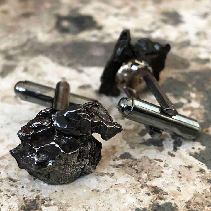 Cyberoptix Tie Lab – wholesale Cufflinks – Campo Del Cielo Meteorite Cufflinks